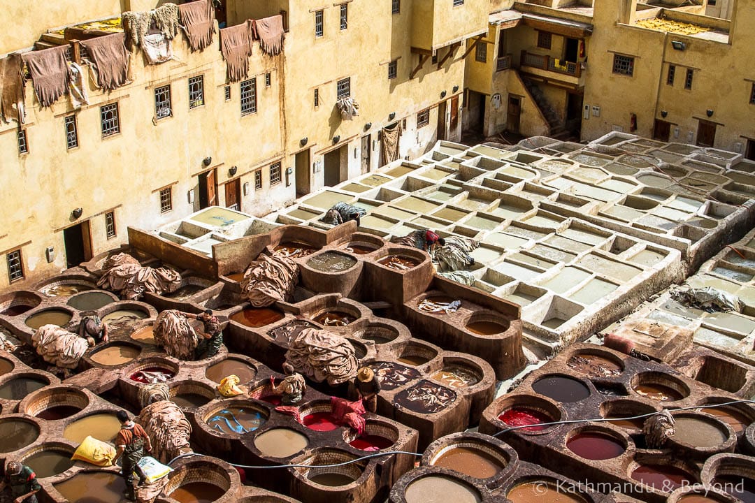 Leather tannery in Fes
